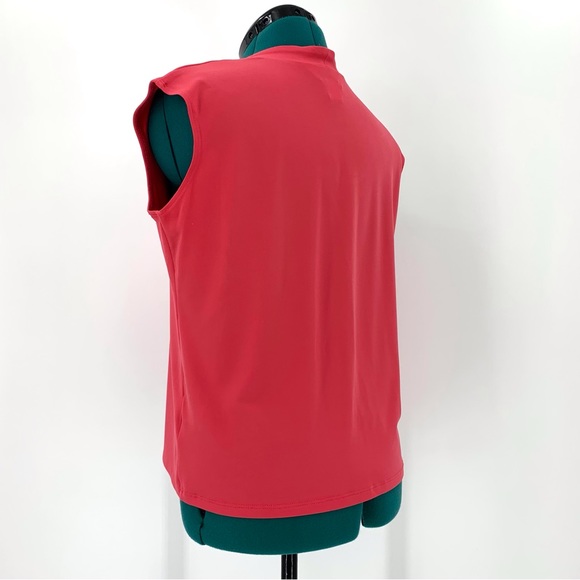 Allison Daley Coral Pink Sleeveless Round Neck Shell Top, Small - Picture 5 of 16